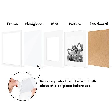 Americanflat Picture Frames with Plexiglass 5 Pack