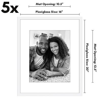 Americanflat Picture Frames with Plexiglass 5 Pack
