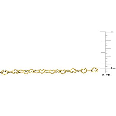 Stella Grace 14k Gold Heart Link Bracelet