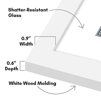 Americanflat Diploma Wood & Glass 8.5" x 11" Mat Frame