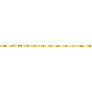 Stella Grace 18k Gold Over Silver 1 mm Ball Chain Anklet