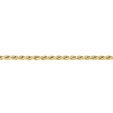 Stella Grace 18k Gold Over Silver Men's Rope Chain Bracelet