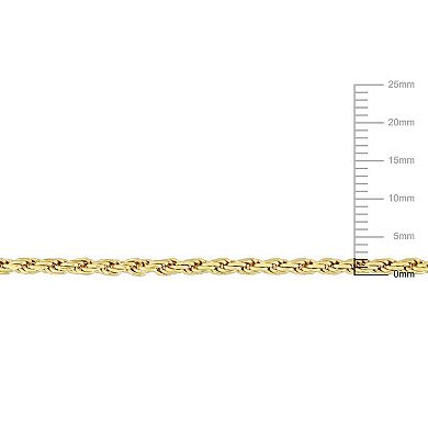 Stella Grace 18k Gold Over Silver Men's Rope Chain Bracelet