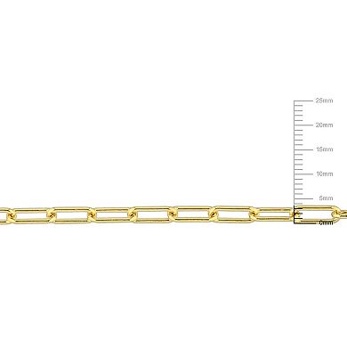 Stella Grace 18k Gold Over Silver Polished Paperclip Chain Bracelet