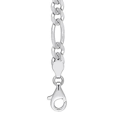 Stella Grace Sterling Silver Figaro Chain Necklace
