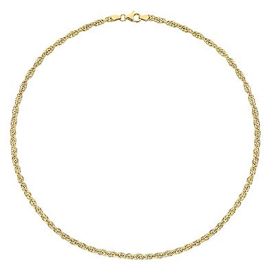 Stella Grace 18k Gold Over Silver Singapore Chain Necklace