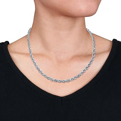 Stella Grace 5 mm Sterling Silver Rope Chain Necklace