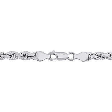 Stella Grace Sterling Silver Rope Chain Necklace