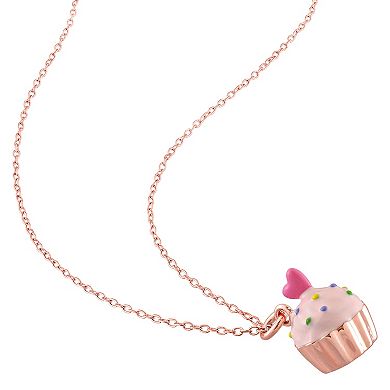 Stella Grace 18k Rose Gold Over Silver Cupcake Pendant Necklace