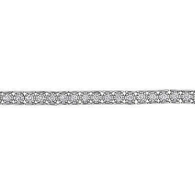 Stella Grace Sterling Silver 3 Carat T.W. Diamond Tennis Bracelet