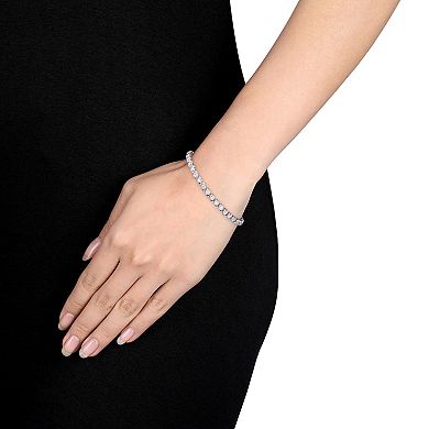 Stella Grace Sterling Silver 1 Carat T.W Diamond S-Shaped Bracelet
