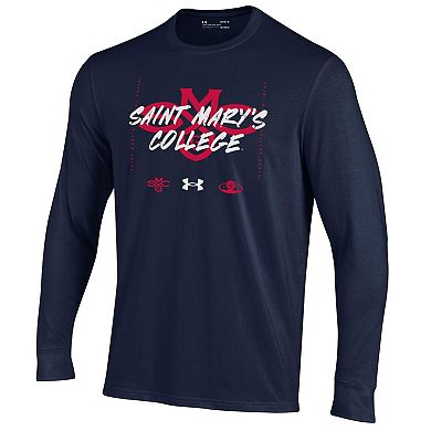 Youth Under Armour  Navy Saint Mary's Gaels 2023 On Court Bench Unity Long Sleeve T-Shirt