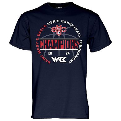 Unisex Blue 84 Navy Saint Mary's Gaels 2024 WCC Men's Basketball Conference Tournament Champions T-Shirt