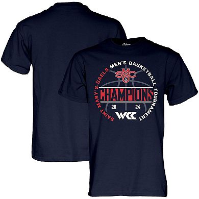 Unisex Blue 84 Navy Saint Mary's Gaels 2024 WCC Men's Basketball Conference Tournament Champions T-Shirt