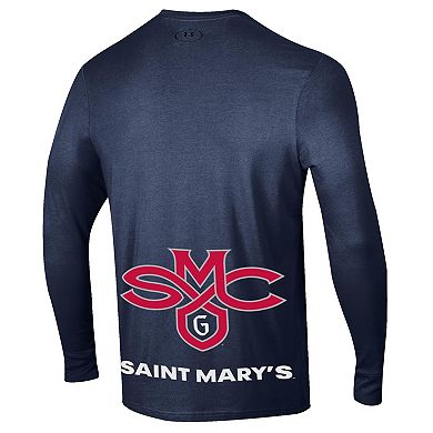 Unisex Under Armour  Navy Saint Mary's Gaels 2024 On-Court Bench Unity Performance Long Sleeve T-Shirt