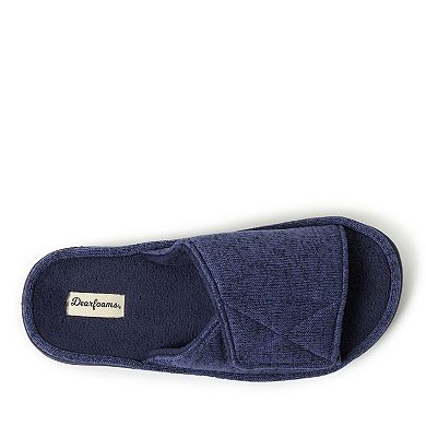 Dearfoams Chase Marled Knit Men's Adjustable Slide Slippers