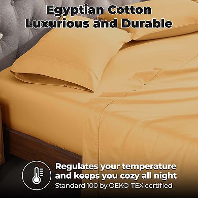 SUPERIOR Egyptian Cotton 300 Thread Count Solid Deep Pocket Sheet Set