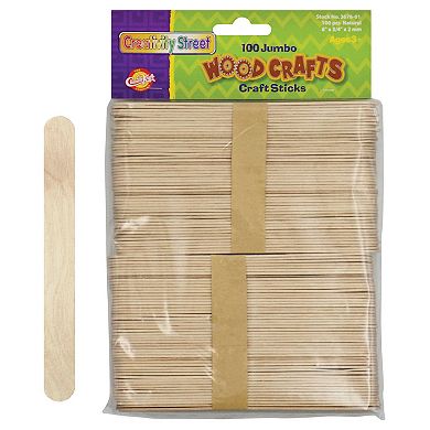 Dixon Creativity Street 100-Piece Jumbo Craft Sticks 12-Pack