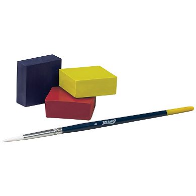 Dixon Prang 9 Color Gallery Tempera Cake Set with Brush