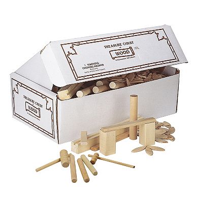 Dixon Pacon 10 lbs. Treasure Chest of Assorted Wood Shapes & Sizes Set