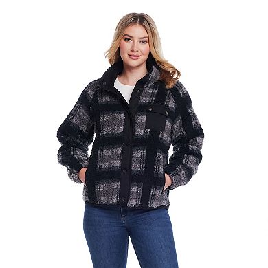 Women's Weathercast Snap Front Bonded Sherpa Fleece Jacket