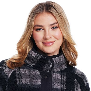 Women's Weathercast Snap Front Bonded Sherpa Fleece Jacket