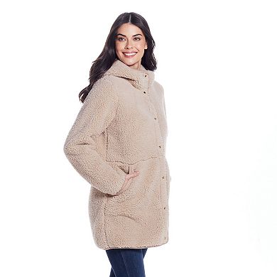 Women's Weathercast Hooded Sherpa Fleece Jacket