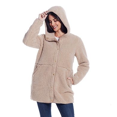 Women's Weathercast Hooded Sherpa Fleece Jacket