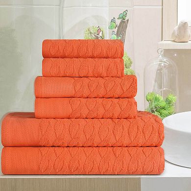SUPERIOR 6-Piece Turkish Cotton Bath Towel Set