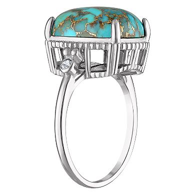 Designs by Gioelli Sterling Silver Blue Copper Turquoise Ring