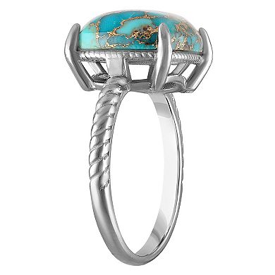 Designs by Gioelli Sterling Silver Blue Copper Turquoise Ring