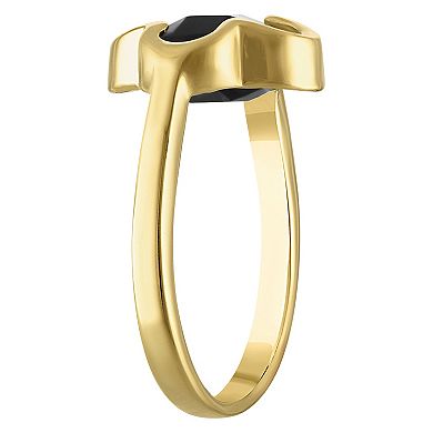 Designs by Gioelli 14k Gold Over Silver Gemstone Clover Ring