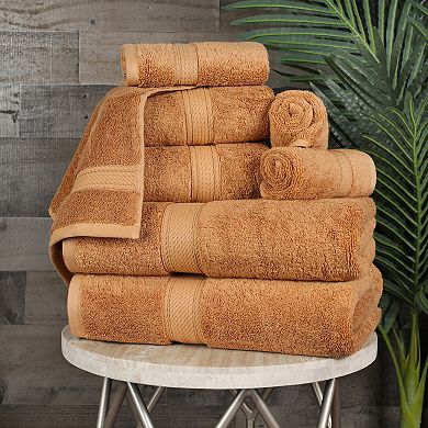 SUPERIOR 8-Piece Highly Absorbent Egyptian Cotton Towel Set
