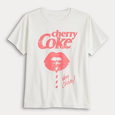 Juniors' Cherry Coke Very Cherry Graphic Tee