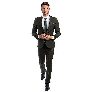 Men's Skinny-fit 2pc Suit W/ Peak Lapel