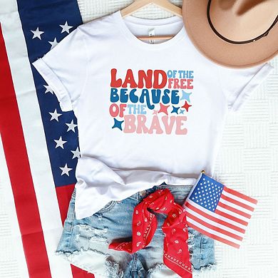 Land Of The Free Bubble Short Sleeve Graphic Tee