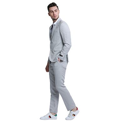 Men's Skinny Fit 2pc Linen Suit