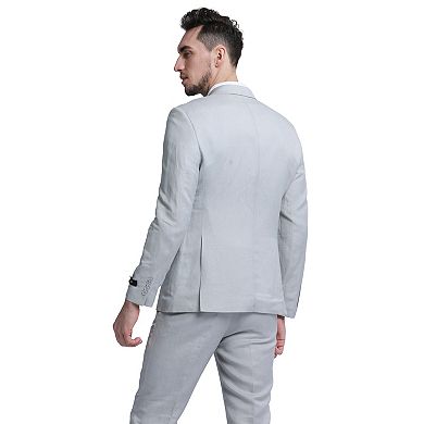 Men's Skinny Fit 2pc Linen Suit