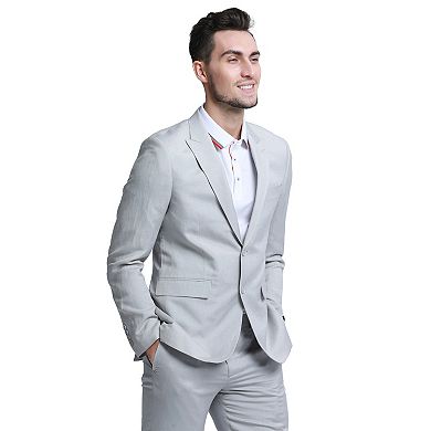 Men's Skinny Fit 2pc Linen Suit