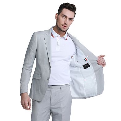 Men's Skinny Fit 2pc Linen Suit