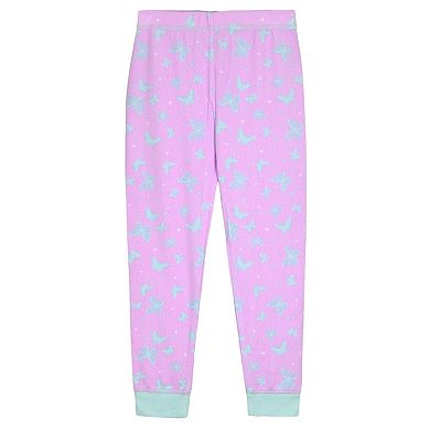 Sleep On It Girls 2-piece Jersey Snug-fit Pajama Set With Matching Scrunchie - Little Kids