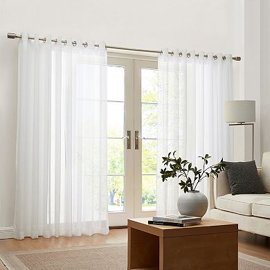 Elrene Home Fashions Carmen Sheer Extra Wide 114" Indoor/Outdoor Window Curtain