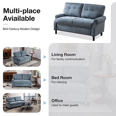 F.c Design Modern Double Sofa Wooden Bedroom & Living Room Furniture