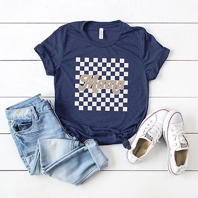 Retro Checkered Mama Short Sleeve Graphic Tee