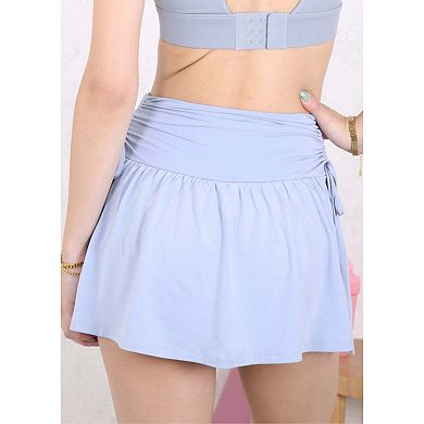 Women's Side Ruched Tie Sports Skirt