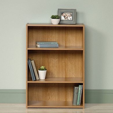 Modern 3-shelf Bookcase With 2 Adjustable Shelves In Oak Wood Finish