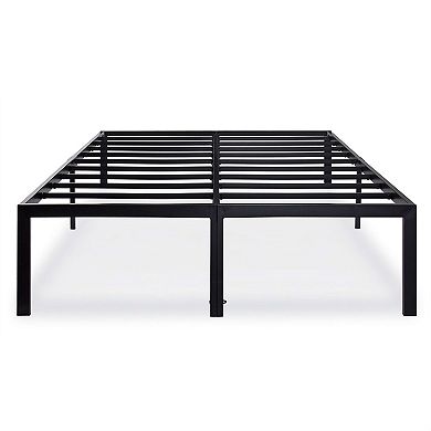 King Size 18-inch High Rise Heavy Duty Metal Platform Bed Fame With Steel Slats