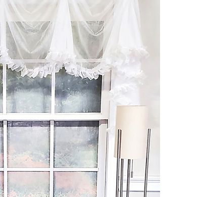Luxurious Modern Design Classic Sheers Victory Swag 3-scoop Window Valance