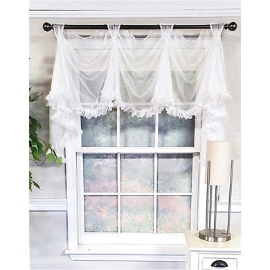 Luxurious Modern Design Classic Sheers Victory Swag 3-scoop Window Valance