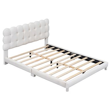 Merax Upholstered Platform Bed With Soft Headboard